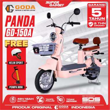 GODA 150A PANDA Sepeda Listrik 48V 12Ah Garansi Resmi Reguler Pink