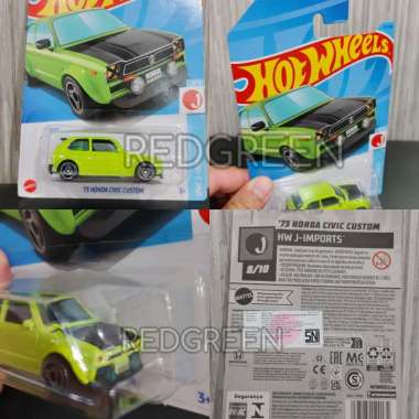 diecast hotwheels basic '73 honda civic custom koleksi diecast