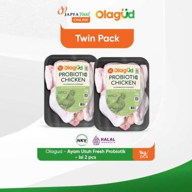 Olagud Bundling Hemat Ayam Utuh Fresh Probiotik 1 kg - isi 2 pack