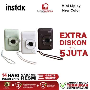 FUJIFILM INSTAX MINI LIPLAY NEW COLOR INSTANT CAMERA DEEP BRONZE