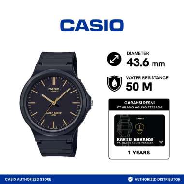 CASIO MW-240-1E2VDF Simple Jam Tangan Unisex BLACK