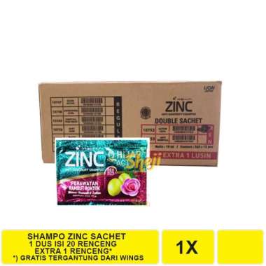 SHAMPO ZINC SACHET 1 DUS ISI 240 SACHET / 20 RENCENG HIJAB-RONTOK