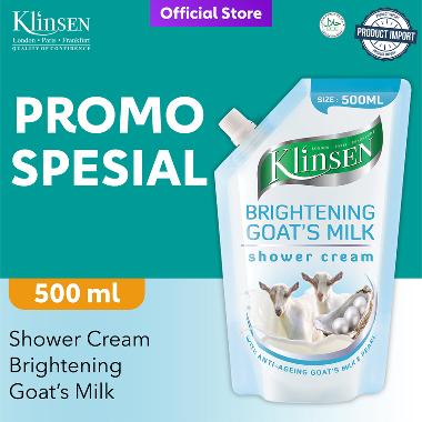 Sabun Mandi Cair Klinsen Shower Cream Brightening Goat's Milk 500 ml