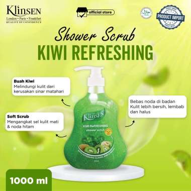 Sabun Mandi Cair Klinsen Shower Scrub Kiwi Refreshing 1000 ml
