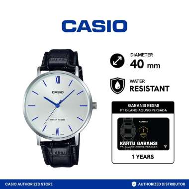 CASIO MTP-VT01L-7B1UDF General Jam Tangan Pria - White Black White Black
