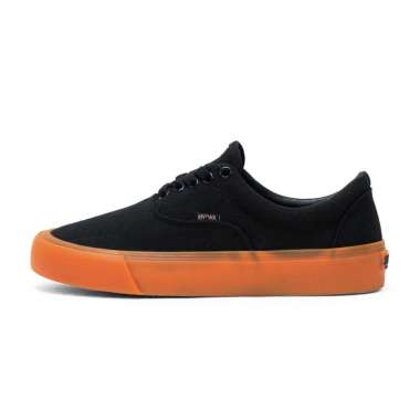 SABA Sykes All Black Gum - Sepatu Lokal Sneakers Casual Pria Wanita 100% Original SYK-L-04 42 Black