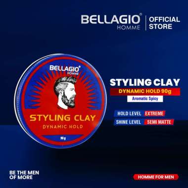 Bellagio Homme Styling Clay Dinamic Hold Pomade - Red [90 g]