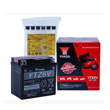 GS Astra GTZ6V Yuasa YTZ6V aki kering motor Vario125, PCX, Satria, CB 150R Yuasa YTZ6V