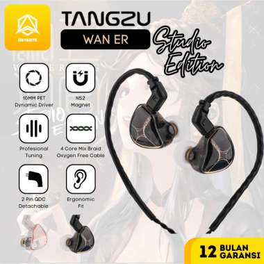 Tangzu Wan Er / WanEr Studio Edition SE 10mm Dynamic Driver In Ear Monitor Earphone Putih