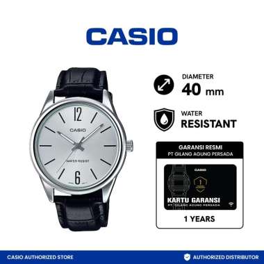 CASIO Jam Tangan Pria [MTP-V005L-7BUDF] Black SILVER