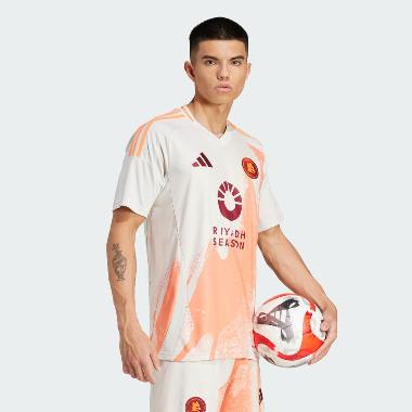 adidas Men Football Away Jersey As Roma 24/25 Baju Bola Pria [IS5405] L Talc