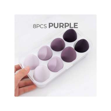 Goto Urbanmac Beauty Blender Spons Puff Cushion Make Up Sponge Makeup 8 PCS PURPLE
