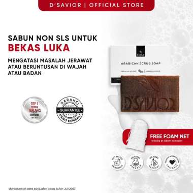 D'SAVIOR Arabican Scrub Soap 80gr Sabun non SLS D Savior Dsavior Sabun Luka Jerawat Kulit Kering Eks