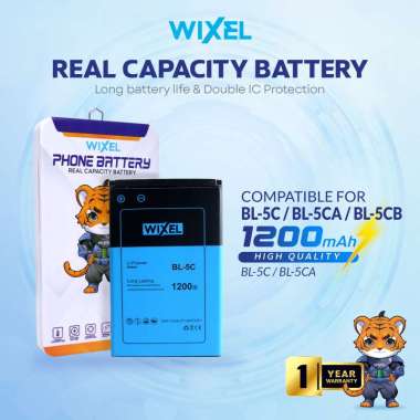 WIXEL Baterai Nokia BL-5C BL5C Double Power Original Batre Batrai Ori Baterai Handphone