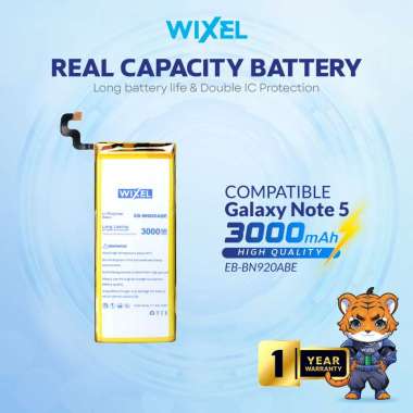 WIXEL Baterai Samsung Galaxy Note 5 EB-BN920ABE SM-N920F Double Power Real Capacity Original Batre B