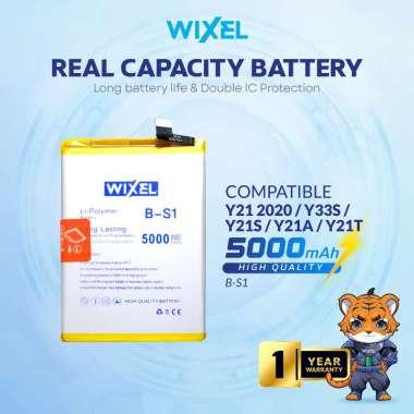 WIXEL Baterai Vivo Y21 2020 / Y33S / Y21S / Y21A / Y21T B-S1 BS1 Baterai Double Power Real Capacity 