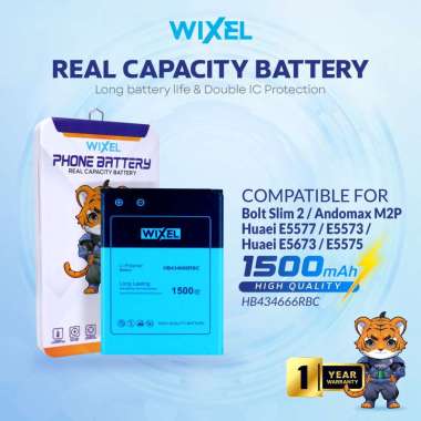 WIXEL Baterai Modem Bolt Slim 2 Andromax M2P E5577 E5573 E5673 E5575 HB434666RBC Battery Batrai Batr
