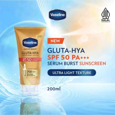 Vaseline Gluta-Hya Serum Burst Sunscreen SPF 50 PA+++Body Serum [200 mL]