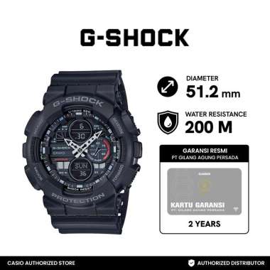 Jam Tangan Casio G-Shock GA-140-1A1DR Original Murah hitam