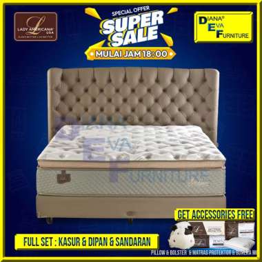 Lady Americana Excelsior Set Kasur Springbed 180 x 200 Multicolor