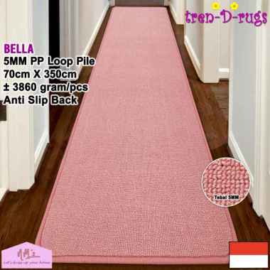 Tren-D-rugs Karpet polos permadani aesthetic modern bulu alas lantai lorong runner koridor lobby hot