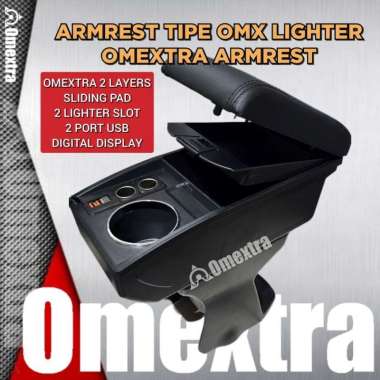 Omextra Armrest Suzuki Spresso Armrest Box Espresso Console Box khusus JAHIT MERAH OMX LIGHTER