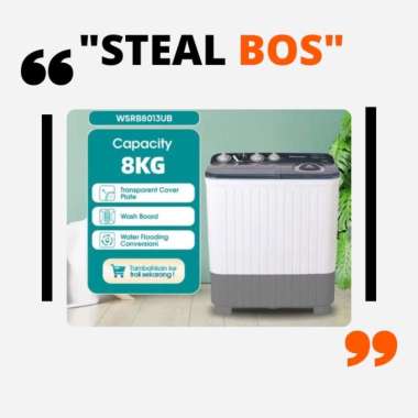 HISENSE mesin cuci WSRB8013UB mesin cuci 8KG mesin cuci 2 tabung 8kg
