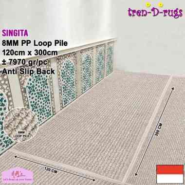 Tren-D-rugs Karpet motif polos sajadah sejadah masjid salur stripes alas sholat mushola roll gulunga