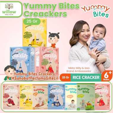 Camilan Bayi - Yummy Bites Crackers 25gr Blueberry