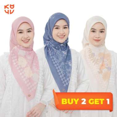 Ziya HIjab Segiempat Motif Koyu LILAC