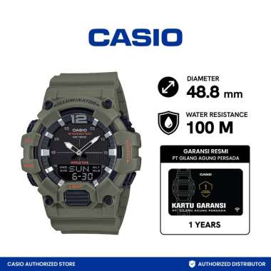 Casio General HDC-700-3A3VDF Digital Analog Dial Khaki Resin Strap -