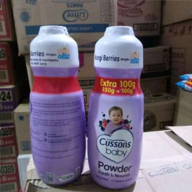 Cussons baby powder 350gr + 100gr bedak bayi 450gr UNGU
