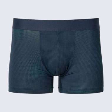 UNIQLO AIRism Celana Dalam Boxer Brief Pria Pinggang Rendah Low rise Motif Blue M