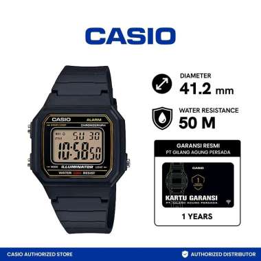 CASIO Classic Illuminator Jam Tangan Unisex [W-217H-9AVDF] Hitam