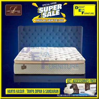 Lady Americana Excelsior Kasur Springbed 180 x 200 Cream Cokelat