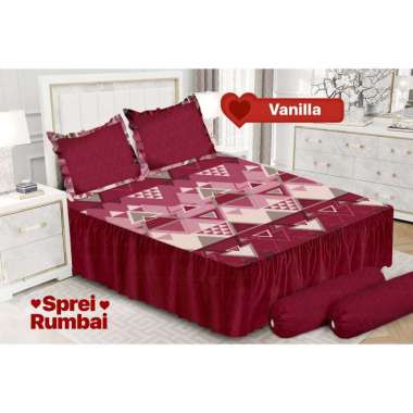Sprei Emilia Bonita Ukuran King 180x200 Rumbai Vanilla RB