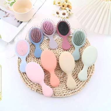 OEM ONE-C1146 Sisir Rambut Anak Polos Anti Kusut Warna Pastel / Sisir Rambut Pijat Anak Wet Brush Mi