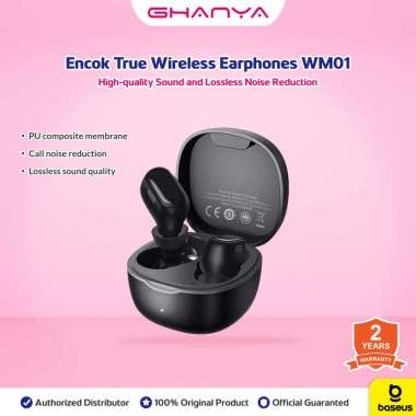 Baseus Encok WM01 TWS Earphone Wireless Bluetooth V5.0 Earbuds Headset Handsfree Stereo True Wireles