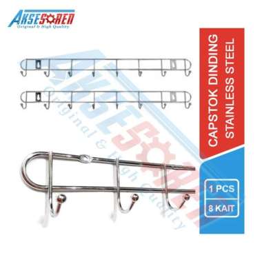 Hanger Dinding Besi / Gantungan Baju Set Multifungsi / Cangkolan Hook Tembok Dinding Super Kokoh / H