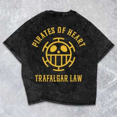 FortKlass Kaos Oversize Snow Wash TRAFALGAR Kaos Oversize Washed Pria Lengan Pendek PUTIH L
