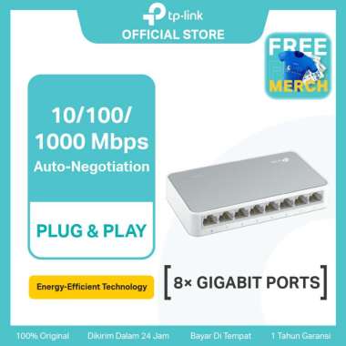 TP-LINK TL-SF1008D Dekstop Switch - Putih [Original/ 8 Port/10-100 Mbps] GREY