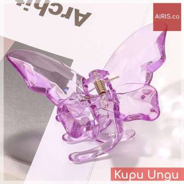 Jepit Rambut Kupu-kupu Kristal / Jedai Kupu-kupu KupuUngu