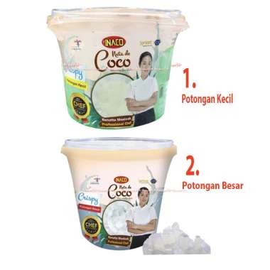 Inaco 1kg Nata De Coco Crispy Potongan Kecil Besar Kemasan Derigent Innaco Puding Nata Decoco 1kilo 