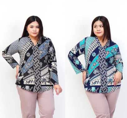BLOUSE BATIK WANITA LENGAN PANJANG PREMIUM BATIK MODERN JUMBO BIG SIZE 188 BRANDED KEKINIAN BAJU HAM