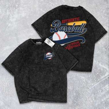 FortKlass Kaos Oversize Snow Wash BASEBALL Kaos Oversize Washed Pria Lengan Pendek PUTIH XXL