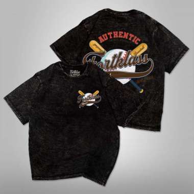 FortKlass Kaos Oversize Snow Wash FINEST Kaos Oversize Washed Pria Lengan Pendek PUTIH XL