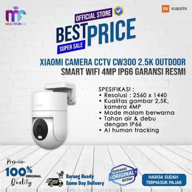 Xiaomi Camera CCTV CW300 2.5K Outdoor Smart WiFi 4MP IP66 Garansi Resmi