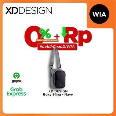 XD Design Boxy Sling - Sling Bag Tas Selempang Pria Tas Pinggang Original Black