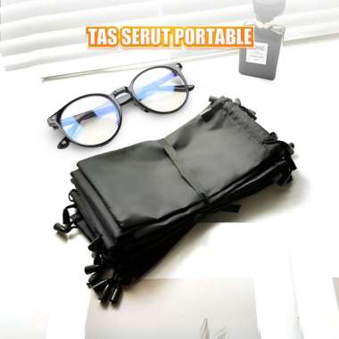 OEM ONE-C1147 Tempat Kacamata Kain Sarung Kacamata Tas Serut Portable / Kantong Kain Serut Tempat Ka