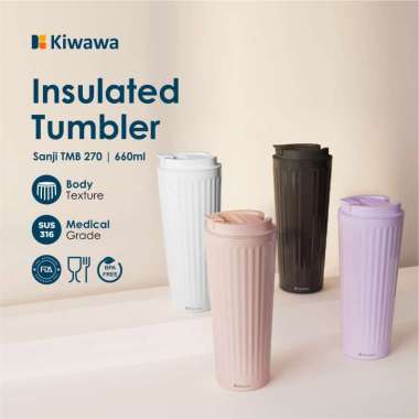 KIWAWA Botol Minum / Tumbler / SANJI TMB 270 SS - FBB Light grey